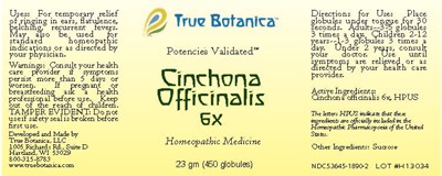 Cinchona Officinalis 6x (Cinchona Officinalis 6x 25 Gm V1 8 2013)